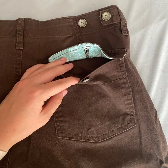 Lee comfort waistband stretch brown capris cargo pants - Picture 8 of 11